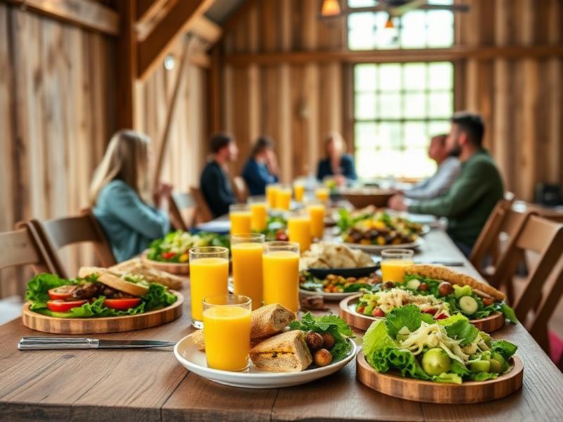Catering geleverd door Amicitia voor bijeenkomsten van bedrijven en particulieren De PolderRuimte
